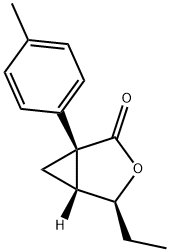 3-Oxabicyclo[3.1.0]hexan-2-one,4-ethyl-1-(4-methylphenyl)-,(1S,4S,5R)-(9CI) Struktur