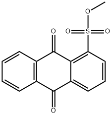 9,10-ジヒドロ-9,10-ジオキソ-1-アントラセンスルホン酸メチル 化学構造式