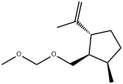 Cyclopentane, 2-[(methoxymethoxy)methyl]-1-methyl-3-(1-methylethenyl)-, (1R,2R,3R)- (9CI) 结构式