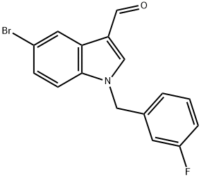 1-(3-FLUOROBENZYL)-5-BROMO-1H-INDOLE-3-CARBALDEHYDE Structure