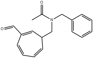 N-[(3-Formyl-2,4,6-cycloheptatrien-1-yl)methyl]-N-(phenylmethyl)acetamide Structure