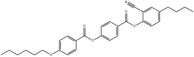 4-[(4-butyl-2-cyanophenoxy)carbonyl]phenyl 4-(hexyloxy)benzoate Struktur