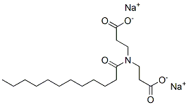 disodium N-(2-carboxyethyl)-N-(1-oxododecyl)-beta-alaninate Structure