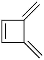 3,4-Dimethylenecyclobut-1-ene 化学構造式