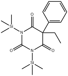 5-Ethyl-5-phenyl-1,3-bis(trimethylsilyl)-2,4,6(1H,3H,5H)-pyrimidinetrione Struktur