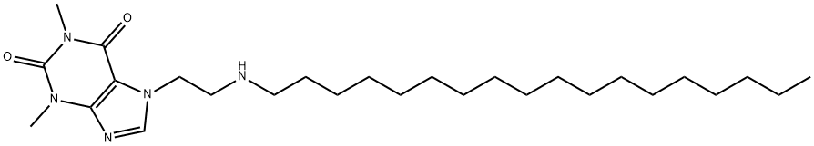 3,7-Dihydro-1,3-dimethyl-7-[2-(octadecylamino)ethyl]-1H-purine-2,6-dione Struktur