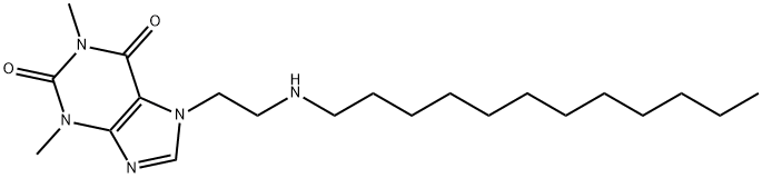 7-[2-(ドデシルアミノ)エチル]-3,7-ジヒドロ-1,3-ジメチル-1H-プリン-2,6-ジオン 化学構造式