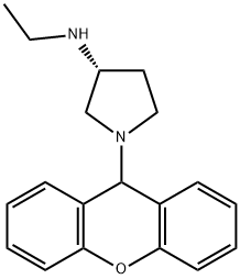 (3R)-N-Ethyl-1-(9H-xanthen-9-yl)-3-pyrrolidinamine,52963-48-1,结构式