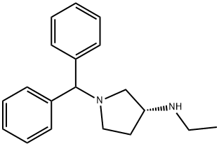 (3R)-1-(Diphenylmethyl)-N-ethyl-3-pyrrolidinamine,52963-49-2,结构式