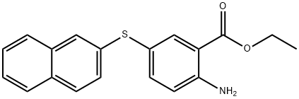 Ethyl 2-amino-5-[2-naphthylthio]benzoate Struktur