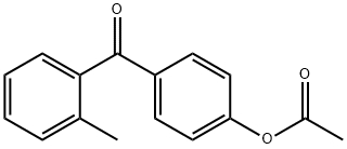4-アセトキシ-2'-メチルベンゾフェノン 化学構造式