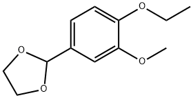 4-Ethoxy-3-methoxybenzaldehydeethyleneacetal 化学構造式