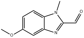 1H-ベンズイミダゾール-2-カルボキシアルデヒド, 5-メトキシ-1-メチル- 化学構造式