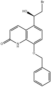 8-ベンジルオキシ-5-((R)-2-ブロモ-1-ヒドロキシエチル)-1H-キノリノン 化学構造式