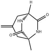 6,8-Diazabicyclo[3.2.2]nonane-7,9-dione,1-methyl-3-methylene-,(1S,5S)-(9CI) Struktur