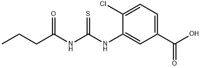 4-CHLORO-3-[[[(1-OXOBUTYL)AMINO]THIOXOMETHYL]AMINO]-BENZOIC ACID Struktur