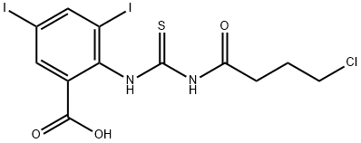 2-[[[(4-CHLORO-1-OXOBUTYL)AMINO]THIOXOMETHYL]AMINO]-3,5-DIIODO-BENZOIC ACID Struktur