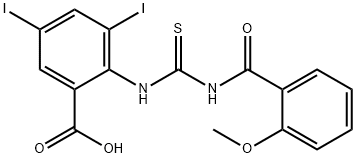 3,5-DIIODO-2-[[[(2-METHOXYBENZOYL)AMINO]THIOXOMETHYL]AMINO]-BENZOIC ACID Struktur