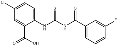 5-CHLORO-2-[[[(3-FLUOROBENZOYL)AMINO]THIOXOMETHYL]AMINO]-BENZOIC ACID,530140-99-9,结构式