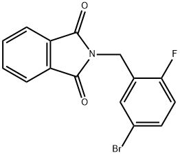 N-(5-ブロモ-2-フルオロベンジル)フタルイミド 化学構造式