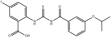 5-IODO-2-[[[[3-(1-METHYLETHOXY)BENZOYL]AMINO]THIOXOMETHYL]AMINO]-BENZOIC ACID,530148-49-3,结构式