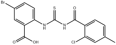 5-BROMO-2-[[[(2-CHLORO-4-METHYLBENZOYL)AMINO]THIOXOMETHYL]AMINO]-BENZOIC ACID,530149-07-6,结构式