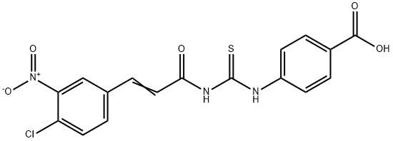 4-[[[[3-(4-CHLORO-3-NITROPHENYL)-1-OXO-2-PROPENYL]AMINO]THIOXOMETHYL]AMINO]-BENZOIC ACID Structure