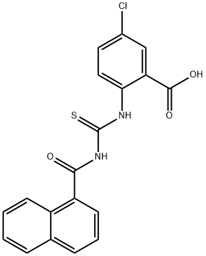 5-CHLORO-2-[[[(1-NAPHTHALENYLCARBONYL)AMINO]THIOXOMETHYL]AMINO]-BENZOIC ACID Structure