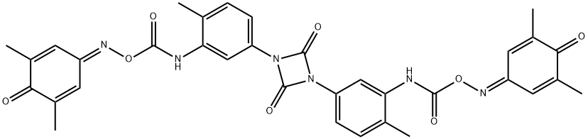 53034-92-7 1,3-bis[3-[[[[(3,5-dimethyl-4-oxocyclohexa-2,5-dien-1-ylidene)amino]oxy]carbonyl]amino]-p-tolyl]-1,3-diazetidine-2,4-dione 