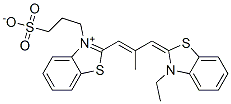 2-[3-(3-エチルベンゾチアゾール-2(3H)-イリデン)-2-メチル-1-プロペニル]-3-(3-スルホナトプロピル)ベンゾチアゾール-3-イウム 化学構造式