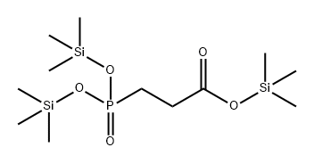 3-[Bis[(trimethylsilyl)oxy]phosphinyl]propionic acid trimethylsilyl ester 结构式