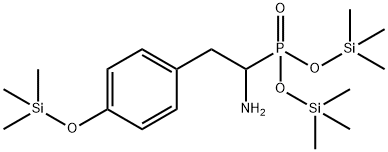 [1-Amino-2-[4-[(trimethylsilyl)oxy]phenyl]ethyl]phosphonic acid bis(trimethylsilyl) ester 结构式