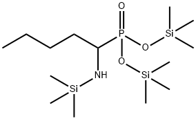 [1-[(トリメチルシリル)アミノ]ペンチル]ホスホン酸ビス(トリメチルシリル) 化学構造式