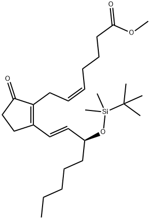 (5Z,13E,15S)-15-[[(tert-Butyl)dimethylsilyl]oxy]-9-oxo-5,8(12),13-prostatrien-1-oic acid methyl ester,53044-55-6,结构式