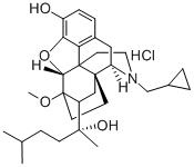 N-(cyclopropylmethyl)-19-isopentylnororvinol.HCl,53056-01-2,结构式