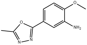 2-甲氧基-5-(5-甲基-1,3,4-噁二唑-2-基)苯胺,5306-42-3,结构式