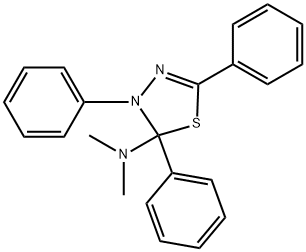 2,3-Dihydro-N,N-dimethyl-2,3,5-triphenyl-1,3,4-thiadiazol-2-amine 结构式