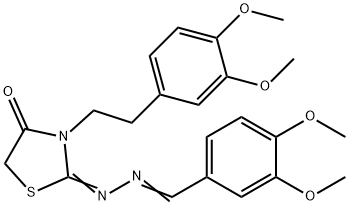 3,4-Dimethoxybenzaldehyde [3-[2-(3,4-dimethoxyphenyl)ethyl]-4-oxothiazolidin-2-ylidene]hydrazone|