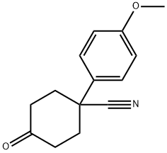 4-CYANO-4-(4-METHOXYPHENYL)CYCLOHEXANONE Structure