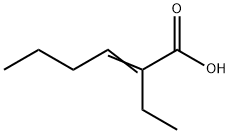 2-エチル-2-ヘキセン酸 化学構造式