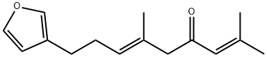 (6E)-9-(3-フラニル)-2,6-ジメチル-2,6-ノナジエン-4-オン 化学構造式