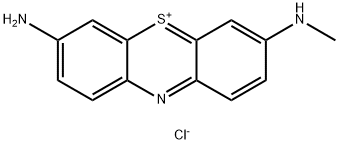 3-氨基-7-甲基氨基吩噻嗪-5-氯化物, 531-57-7, 结构式