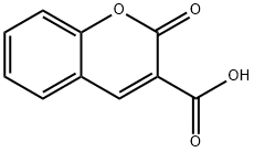 2-オキソ-2H-1-ベンゾピラン-3-カルボン酸 化学構造式