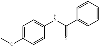 N-(4-メトキシフェニル)チオベンズアミド 化学構造式