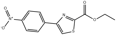 ETHYL 4-(4-NITROPHENYL)-1,3-THIAZOLE-2-CARBOXYLATE 化学構造式