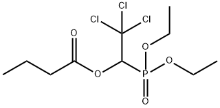 (2,2,2-Trichloro-1-butyryloxyethyl)phosphonic acid diethyl ester Struktur