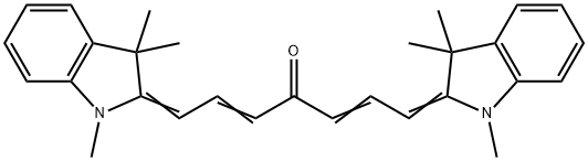 (2E,5E)-1,7-BIS(1,3,3-TRIMETHYL-1,3-DIHYDRO-2H-INDOL-2-YLIDENE)-2,5-HEPTADIEN-4-ONE Struktur