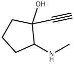 Cyclopentanol, 1-ethynyl-2-(methylamino)- (9CI) Structure