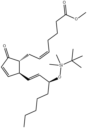 (5Z,13E,15S)-15-[[(tert-Butyl)dimethylsilyl]oxy]-9-oxo-5,10,13-prostatrien-1-oic acid methyl ester 结构式