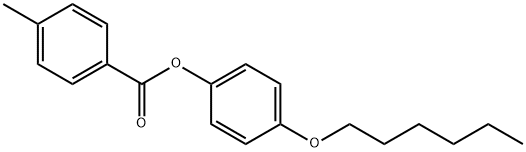 Benzoic acid, 4-methyl-, 4-(hexyloxy)phenyl ester Structure